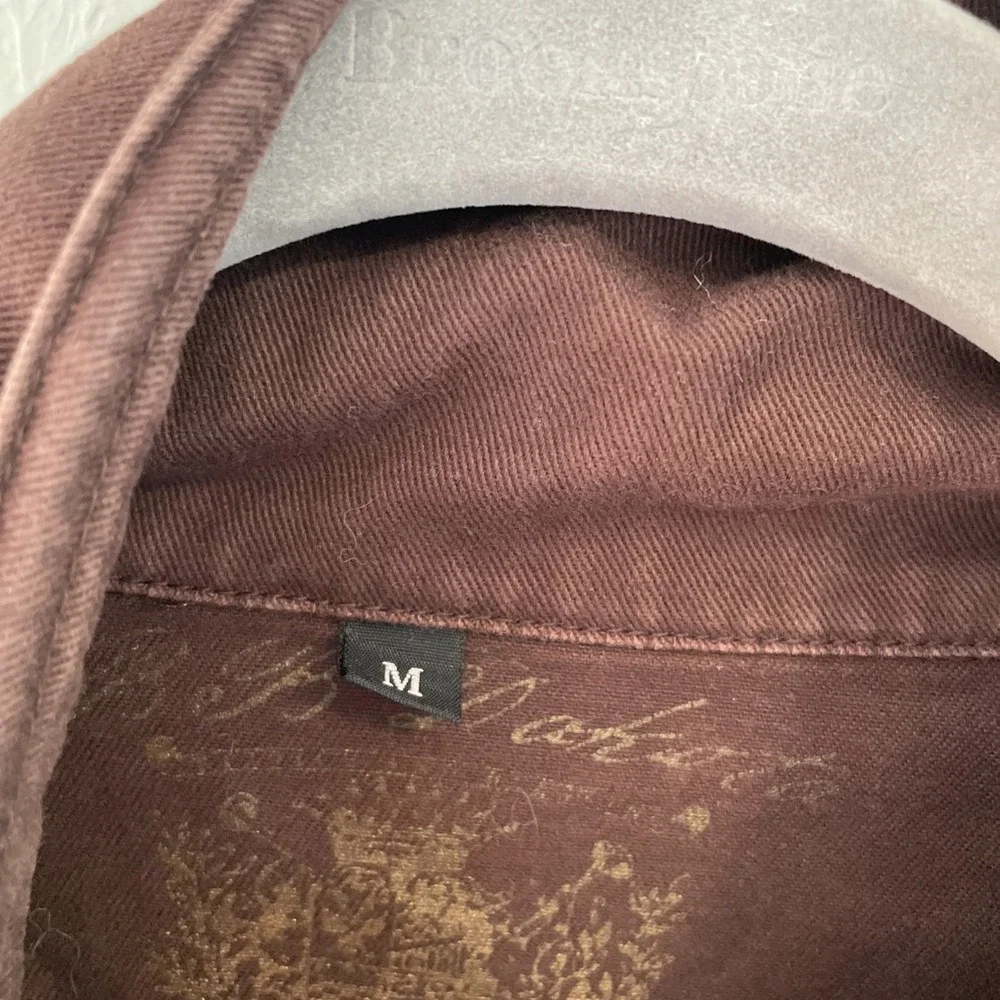 BB Dakota Utility Cargo Trench Jacket Coat Full Zip Brown M Y2K aso Bella‎ swan - Picture 9 of 11